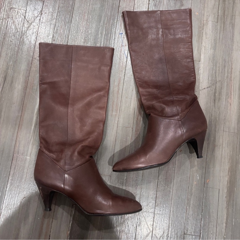 Eve Dark Brown Heeled Boots